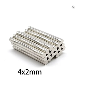 แม่เหล็กแรงสูงพิเศษ 4x2 มม. แม่เหล็กแผ่นวงกลมขนาดเล็ก 4*2 มม. แม่เหล็ก Imane N52 แรงสูง รูปทรงกลม แม่เหล็กถาวร 4x2 มม. นีโอไดเมียม 4x2 - Product Image 1