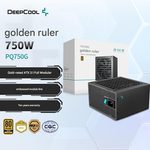 Fuente de Alimentación DEEPCOOL PQ750G-F Golden Ruler 750W 80+ Gold, Totalmente Modular, ATX 3.1, PCIe 5.1, Garantía de 10 Años - Product Image 1