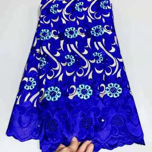 <strong>Wholesale</strong> High Quality Nigerian Embroidery Material With Flower Swiss Voile Cotton <strong>Lace</strong> <strong>Fabric</strong> for Dress - Product Image 4