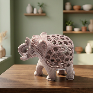 Soap Stone <b>Elephants</b> Shaped Decorative Object - Product Image 4