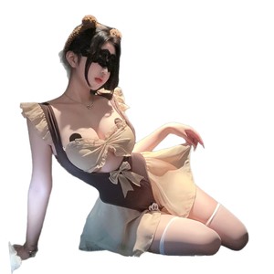 Ensemble de lingerie de nuit inoubliable, uniforme sexy Caramel Bear, pur et mignon, tentation qqny, pas besoin de se déshabiller - Product Image 5