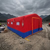 Abri d'urgence gonflable portable, résistant aux flammes, en PVC Oxford imperméable, pour secours en cas de catastrophe, camping, réfugiés