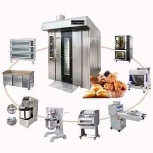 Baking Oven/Bakery gas pizza bread rotary oven with 32 trays