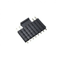 Connecteur de broches DIP en laiton RealRun PH2.54*2.5-1*8P, 2.54*2.5mm, simple rangée, 8 broches, avec couvercle en plastique quadruple, L=14.7mm, plaqué or