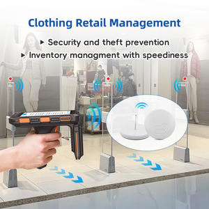Étiquettes rigides RFID UHF EAS d'étiquette intelligente d'<span class=keywords><strong>aiguille</strong></span> <span class=keywords><strong>circulaire</strong></span> d'EAS d'étiquette antivol de magasins de vêtements pour la gestion au détail des vêtements - Product Image 2