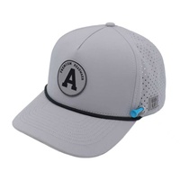 Gorra Deportiva de Golf Unisex Personalizada de 5 Paneles, Parche de PVC de Alta Calidad, Transpirable, Impermeable, con Patrón Impreso y Orificios Cortados con Láser