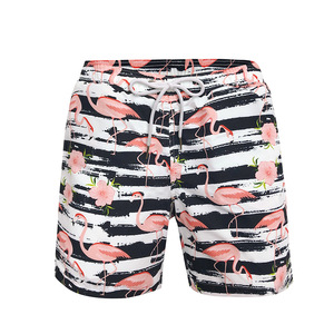 <b>Men's</b> Printed Board Shorts White Summer Tropical Pattern Quick Dry Drawstring Elastic Waist Casual Swim <b>Trunks</b> - Product Image 5