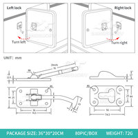 Nouvel accessoire Bangsuo BSF092-3 : Boucle de remplacement pour crochet de porte de caravane/remorque de type T pour MAXUS SAIC MOTOR V90 2018-2019