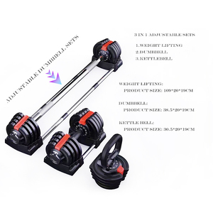 Juego de pesas ajustables para gimnasio 3 en 1, equipo de <span class=keywords><strong>Fitness</strong></span> de 5lb-12.5lb y mancuernas Proformer de 15bl-55lb para culturismo en casa - Product Image 4