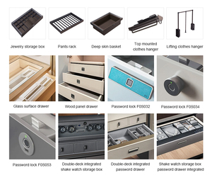 Phong cách sang trọng cao cấp Cửa kính an toàn đi bộ trong phòng thay đồ hình chữ U - Product Image 5