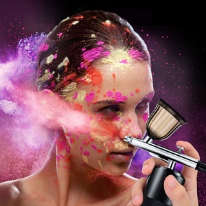 Kit aérographe portable rechargeable USB pour barbier, tatouages, cheveux, ongles, maquillage, pistolet pulvérisateur sans fil à injection d'oxygène - Product Image 2