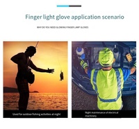 Guantes de Pesca Luminosos LED para Exteriores 2025, Guantes de Medio Dedo con Luz, Guantes de Pesca Nocturna con Luz en los Dedos, Venta al por Mayor