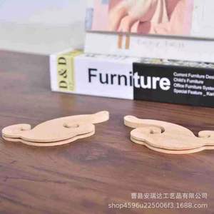 Aspas de abanico de madera Anruida con forma de nube, material natural de bambú para manualidades - Product Image 5