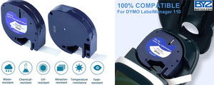 Cinta de Etiquetas Térmicas <span class=keywords><strong>Dymo</strong></span> LetraTag Compatible de Buena Calidad, Plástico 16951, Negro sobre Transparente, 12mm*4m, para Impresora de Etiquetas - Product Image 5
