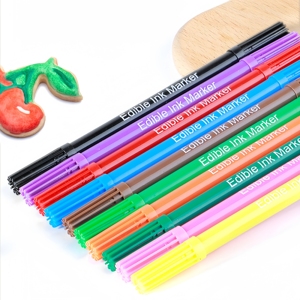Marcadores <span class=keywords><strong>Comestibles</strong></span> en Stock de Fábrica, Bolígrafos Especiales para Decoración de Pasteles y Fondant, Pigmento Comestible para Dibujar y Revestir Galletas - Product Image 1