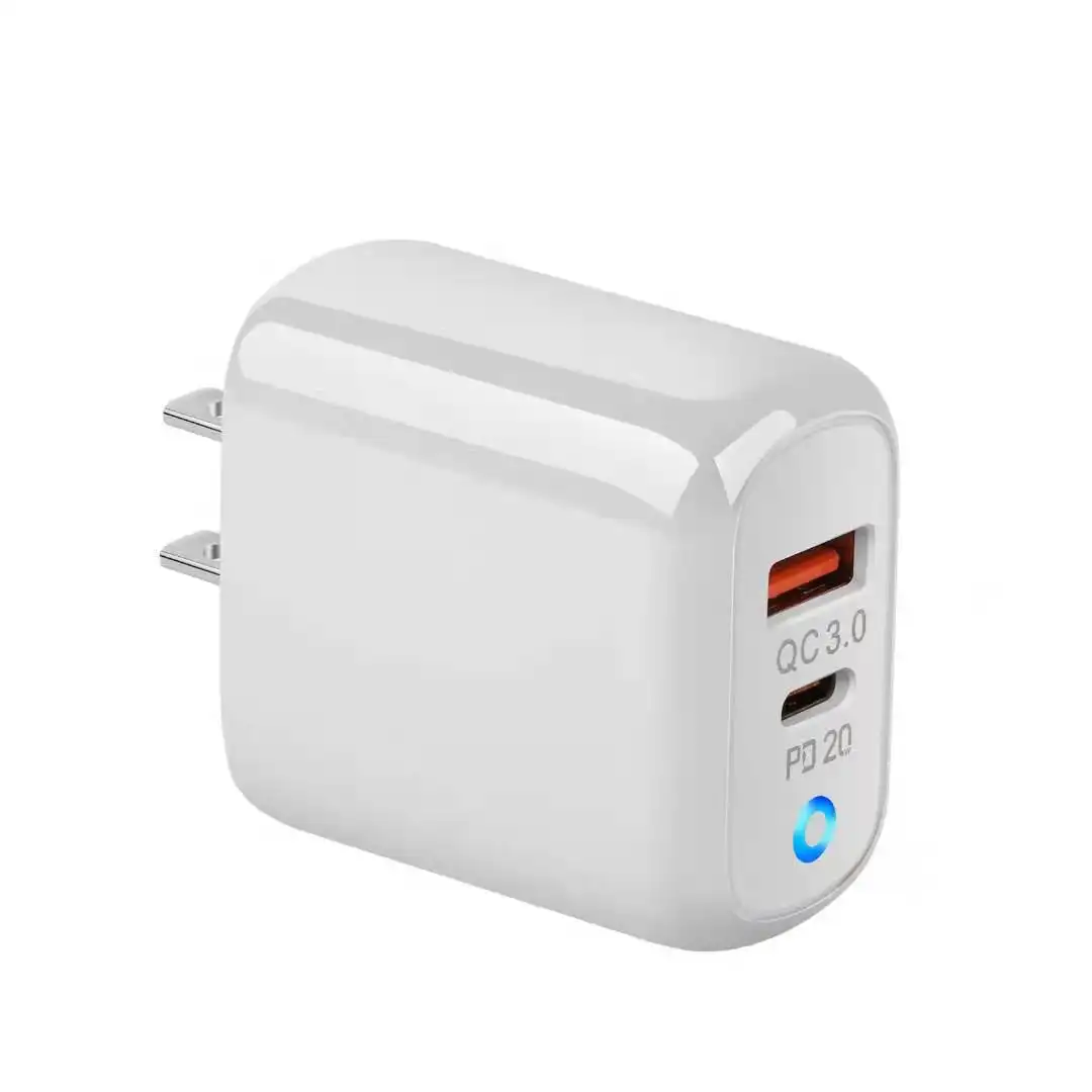 New Arrival 20w Double Port Usb C Type C Plug Us Eu Uk Quick Fast Usb Wall Charger Adapter For Iphone For Apple