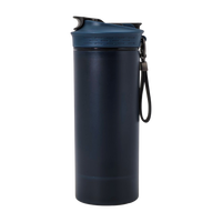 Bouteille d'eau filtrante portable OEM Filtertech P5 en plastique avec mousqueton pour survie, randonnée, camping, escalade et sécurité en extérieur