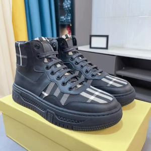 Baskets montantes NAECA pour hommes en cuir véritable avec fermeture chaussette, imperméables et respirantes, idéales pour la marche en été et en automne - Product Image 2