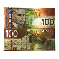 Notas de moneda chapadas en oro hindú de dos caras, nuevo diseño