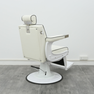 Chaise de barbier professionnelle blanche pour hommes chaise de barbier hydraulique chaise de <span class=keywords><strong>coiffure</strong></span> inclinable de style blanc - Product Image 3