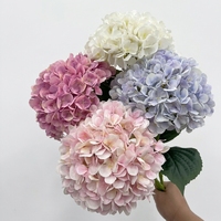 Bunga Hydrangea Mutiara Prancis Tangkai Tunggal Buatan untuk Dekorasi Pernikahan, Rumah, dan Acara