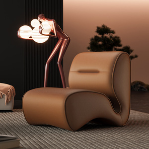 เก้าอี้โซฟาเดี่ยวแบบหรูหราออกแบบโดยดีไซเนอร์พียูสำหรับบ้านโรงแรมอพาร์ทเมนต์ห้องนั่งเล่นห้องนอนพื้นที่รับประทานอาหาร - Product Image 1