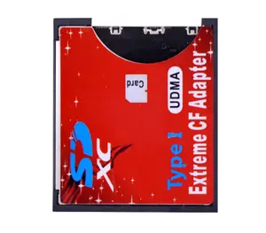 Pembaca Kartu UDMA WiFi, Konverter Kartu SD Ke CF SDXC MMC Adapter Ke Standar Compact Flash Tipe I