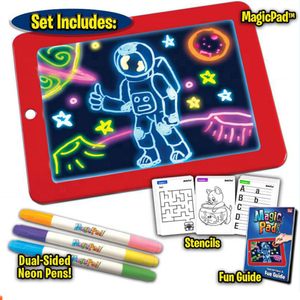 Tablero de escritura LED fluorescente para niños, almohadilla de dibujo mágico con luz - Product Image 2