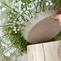 Bunga Mawar Sutra Buatan Berkualitas Tinggi 60cm Warna Putih Baby's Breath, Bola Bunga Buatan Tangan Model Rosanflower ROSAN 0014 untuk Pernikahan