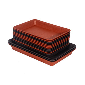 <span class=keywords><strong>Sottovaso</strong></span> <span class=keywords><strong>Rettangolare</strong></span> Spesso e Satinato, Base in Plastica per Vasi di Fiori, Vassoio Raccogli Acqua per <span class=keywords><strong>Bonsai</strong></span> e Piante in Vaso - Product Image 2