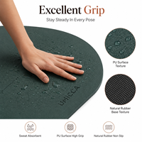Tapis de yoga personnalisé en caoutchouc naturel PU en forme d'arche, antidérapant, écologique, avec logo imprimé, en forme de pilule, pour les marques de yoga