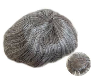 Tupé de Cabello Completo con Encaje <span class=keywords><strong>para</strong></span> Hombre, 100% Cabello Humano Natural, Indetectable, con Encaje Suizo, <span class=keywords><strong>para</strong></span> Hombres <span class=keywords><strong>Mayores</strong></span>, Color 1B80 - Product Image 1