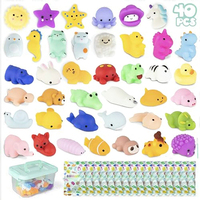 BONNYCO Petits Squishies – Lot de 40 Mini Jouets en Caoutchouc pour Fêtes d'Anniversaire d'Enfants, Idéal pour les 2-4 Ans, Récompenses Scolaires