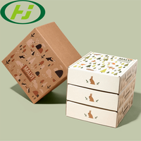 Courrier d'impression personnalisée, pour le courrier, les cosmétiques, le maquillage, les cadeaux, les professionnels, boîte en papier Kraft ondulé, 50 unités