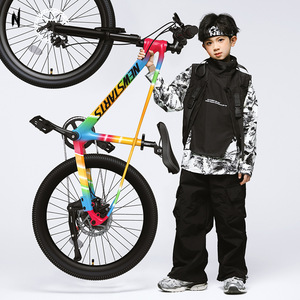 Vélos de montagne colorés pour enfants de 5 à 8 ans, 12 ans et plus, garçons et filles pour adolescents, vélos à pédales - Product Image 2