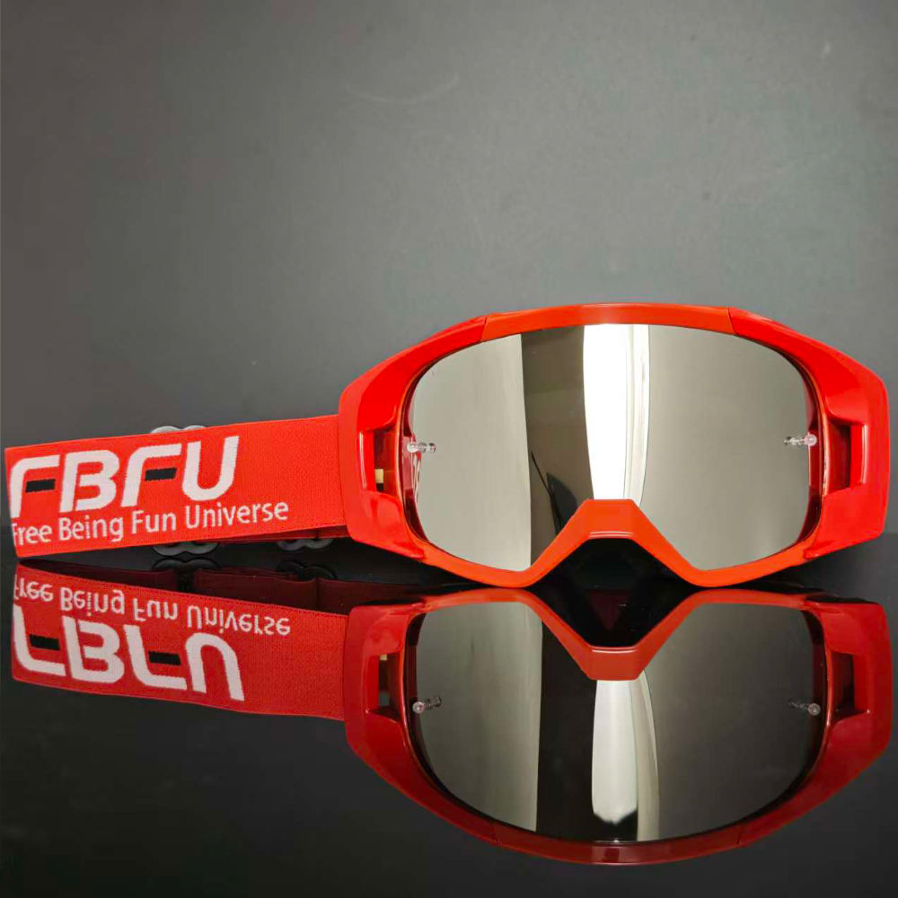 Red framed silver  glasses