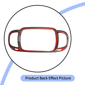 Pour <span class=keywords><strong>2021</strong></span> - 2023 <span class=keywords><strong>Fiat</strong></span> <span class=keywords><strong>500</strong></span> véritable fibre de carbone voiture intérieur accessoires contrôle Central sortie d'air cadre décoratif - Product Image 3