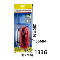 Testeur de circuit électrique automobile 6-24V, stylo de test de tension avec fil à ressort pour le diagnostic et la réparation électrique automobile