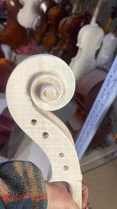 Cello blanc SurpassMusic 4/4 <span class=keywords><strong>7</strong></span>/<span class=keywords><strong>8</strong></span> 1/4 1/2, vente en gros, fabriqué <span class=keywords><strong>à</strong></span> la main, son puissant, épicéa massif, dos en érable flammé - Product Image 4