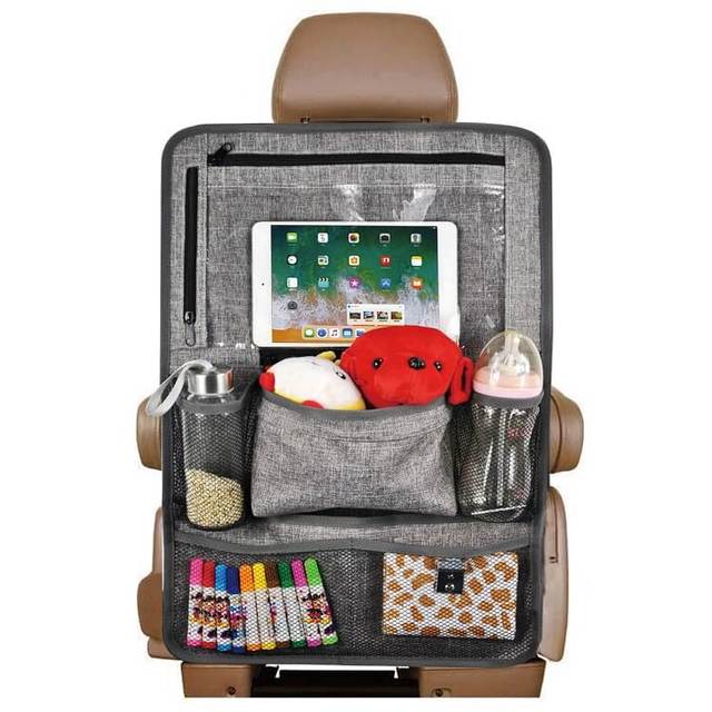 Practical Waterproof Durable Oxford Polyester Car Back Seat Organizer With Tablet Holder