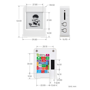 Carte de développement d'affichage E-Paper RP2350A 1,54 pouce, résolution 200*200, double cœur et double architecture, 12 ports E/O programmables (<span class=keywords><strong>PIO</strong></span>) - Product Image 5
