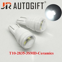 T10 LED 2835 3SMD 194 168 Ampoule Céramique 12V 24V Lampe de Lecture Intérieur de Voiture Large Couverture Lumière de Plaque d'Immatriculation Rouge Jaune Vert