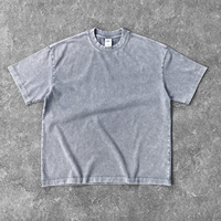 Kaos Pria Desain Khusus Grafis DTG Print Bahan Katun Tebal Vintage Batik Acid Wash Streetwear Oversized