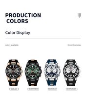 Montre-bracelet chronographe à quartz de qualité supérieure pour homme, avec double cadran analogique, fabriquée à Shenzhen, Chine