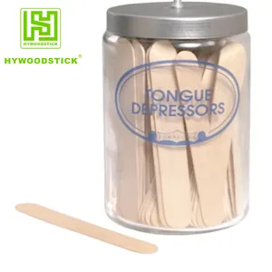 Fabricage 100% Biologisch Afbreekbaar Private Label Bamboe Tongspatel Houten Grote Wax Match Stick Met Logo