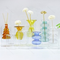 Bouteilles vides de diffuseur de roseau de parfum de Borosilicate en verre de conception Unique de Double couche transparente pour l'huile essentielle