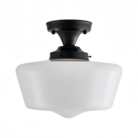 Plafonnier encastré LED vintage pour chambre à coucher salon verre opale abat-jour Base en fer interrupteur contrôle éclairage intérieur