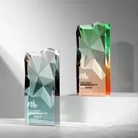 Trophée en cristal personnalisable, style croix, écologique, brillant, médaille commémorative de marque, design élégant haut de gamme pour les entreprises