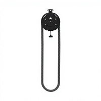 Appareil d'entraînement à la corde sans fin Q235 en fer avec rouleau en nylon, corde en polyester de 4M 32MM, accessoire de fitness pour rack de musculation et salle de sport à domicile