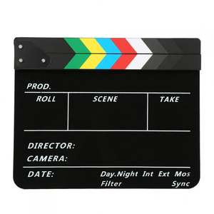 Haute Qualité 30*24.5*1.8cm Acrylique Clapet À La Main Clapet Conseil Noir Film Film <span class=keywords><strong>Clapper</strong></span> Conseil avec Bâtons De Couleur pour Shoot - Product Image 5